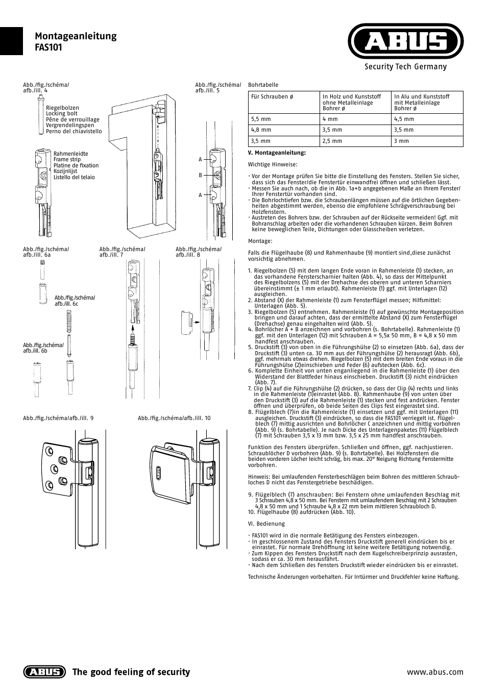 Montageanleitung fas101 | ABUS FAS 101 User Manual | Page 4 / 6
