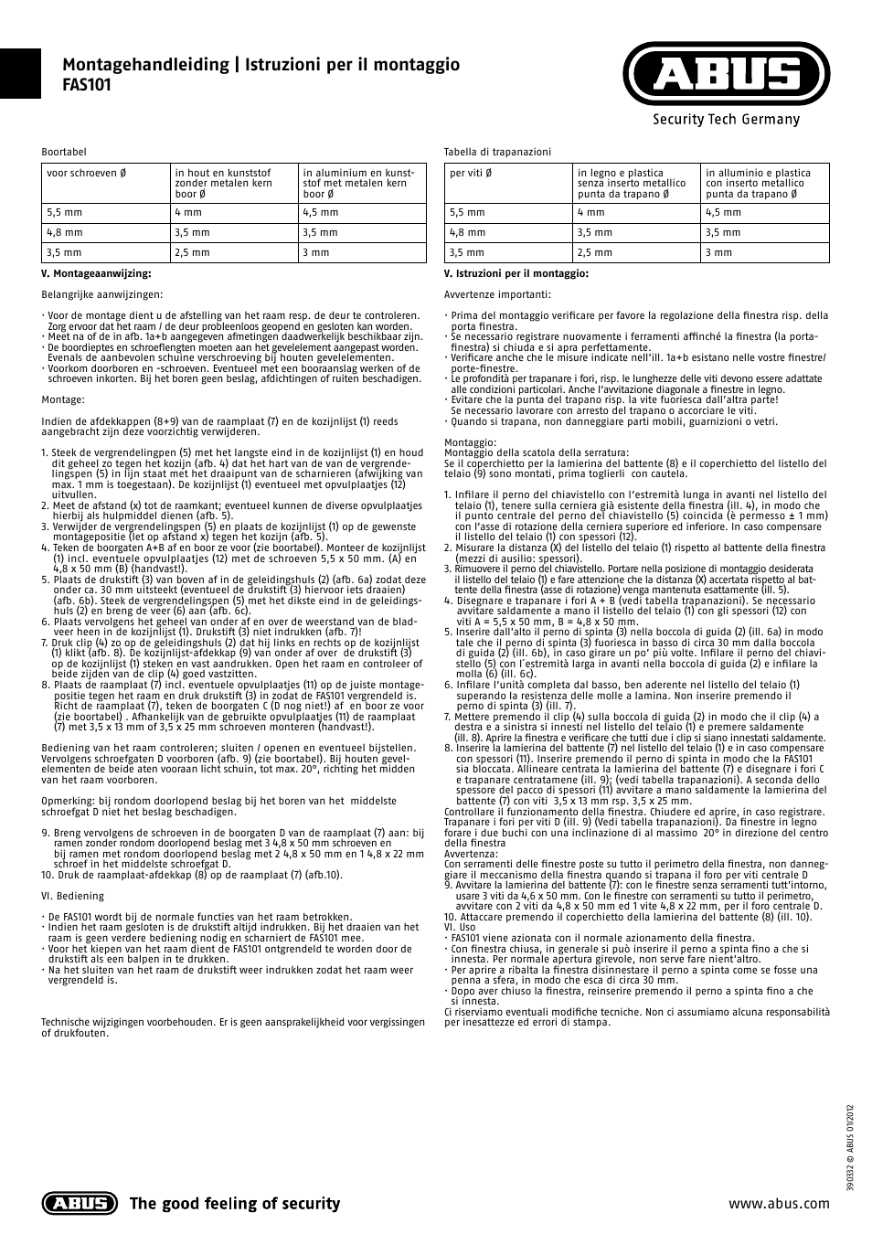 ABUS FAS 101 User Manual | Page 6 / 6