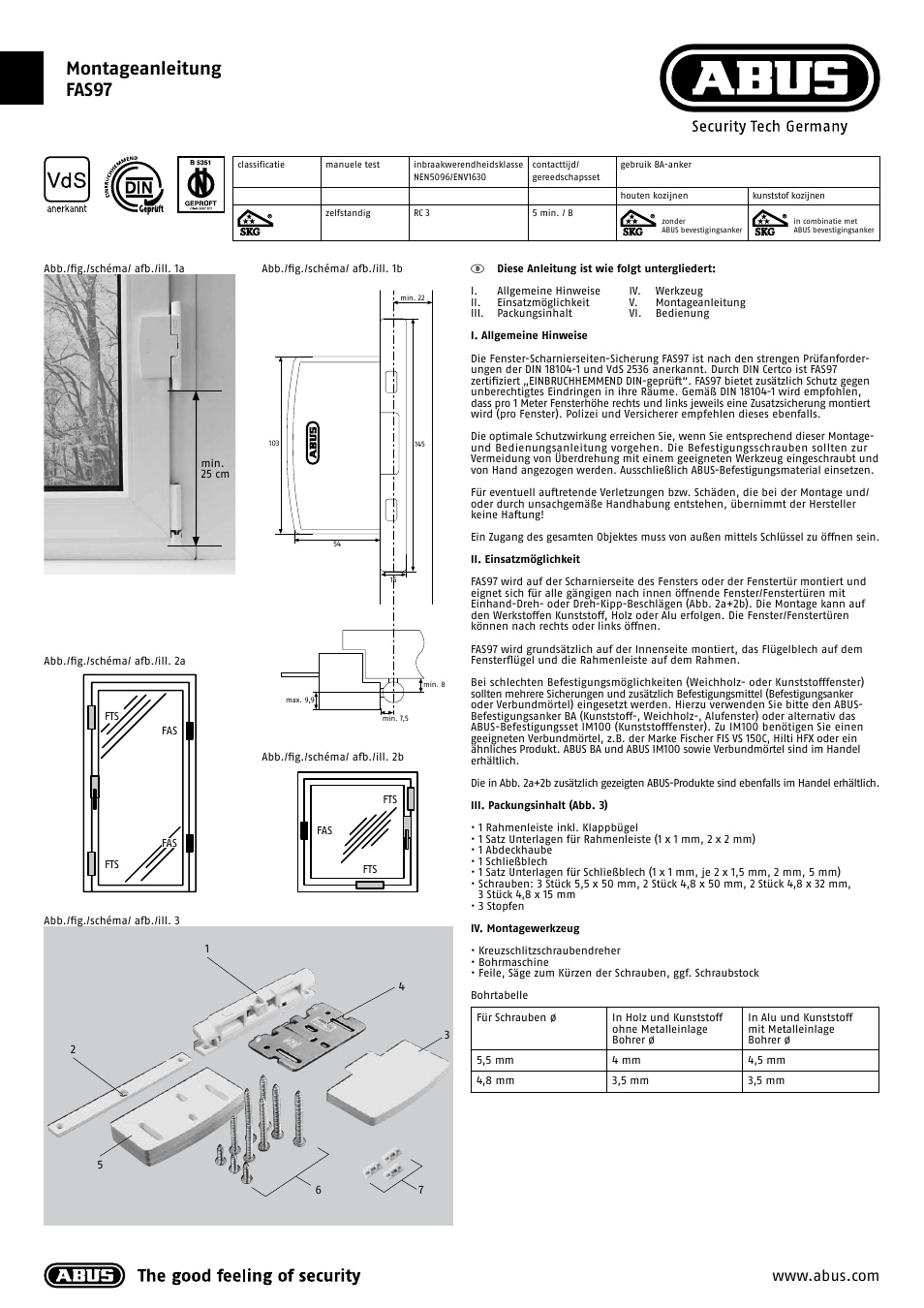 ABUS FAS 97 User Manual | 6 pages