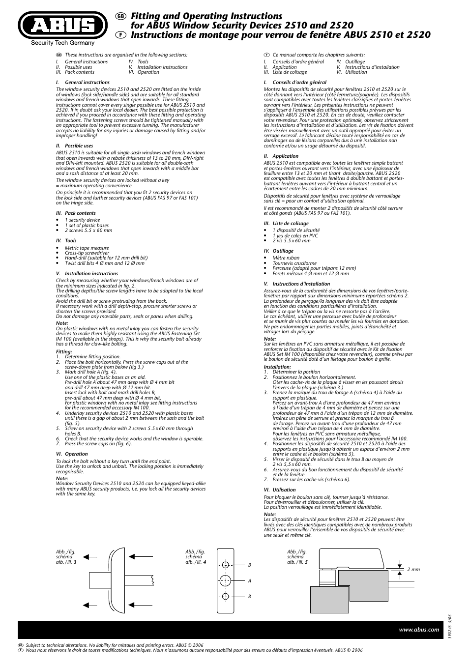 ABUS 2510-2520 Window lock User Manual | Page 2 / 3