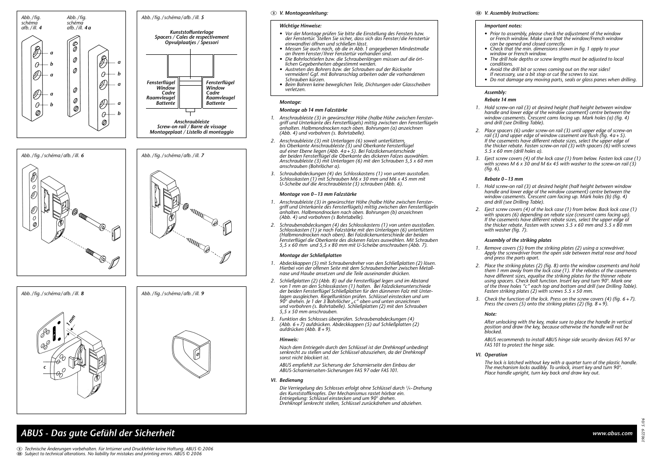 Abus - das gute gefühl der sicherheit | ABUS DFS 95 W AL0089 User Manual | Page 3 / 4