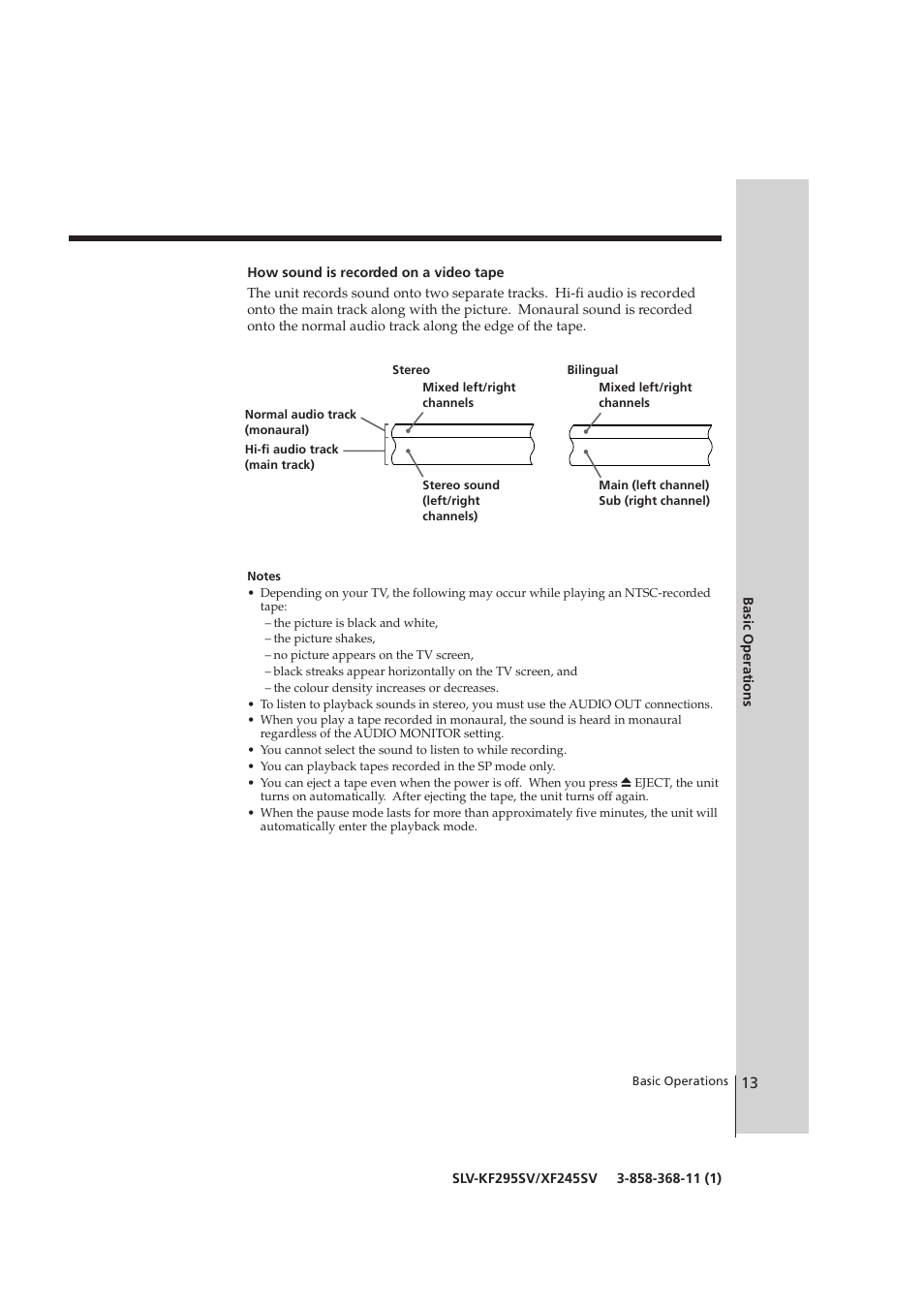 Sony SLV-KF295SV User Manual | Page 13 / 28