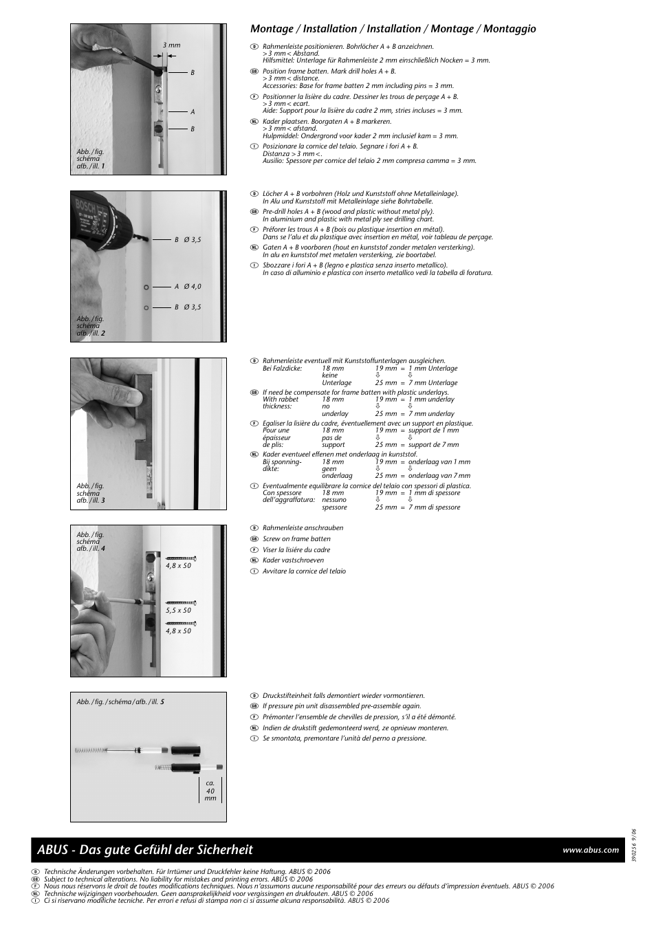 Abus - das gute gefühl der sicherheit | ABUS FTS 206 W AL0089 User Manual | Page 4 / 7