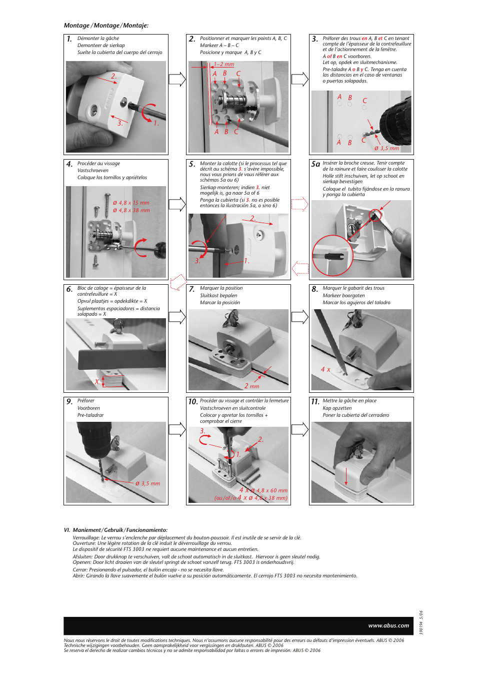 5a 6. 7. 8 | ABUS FTS 3003 User Manual | Page 4 / 4