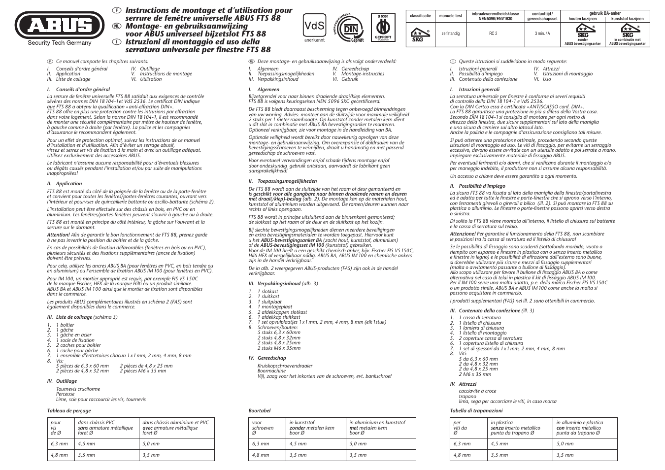 ABUS FTS 88 User Manual | Page 2 / 4