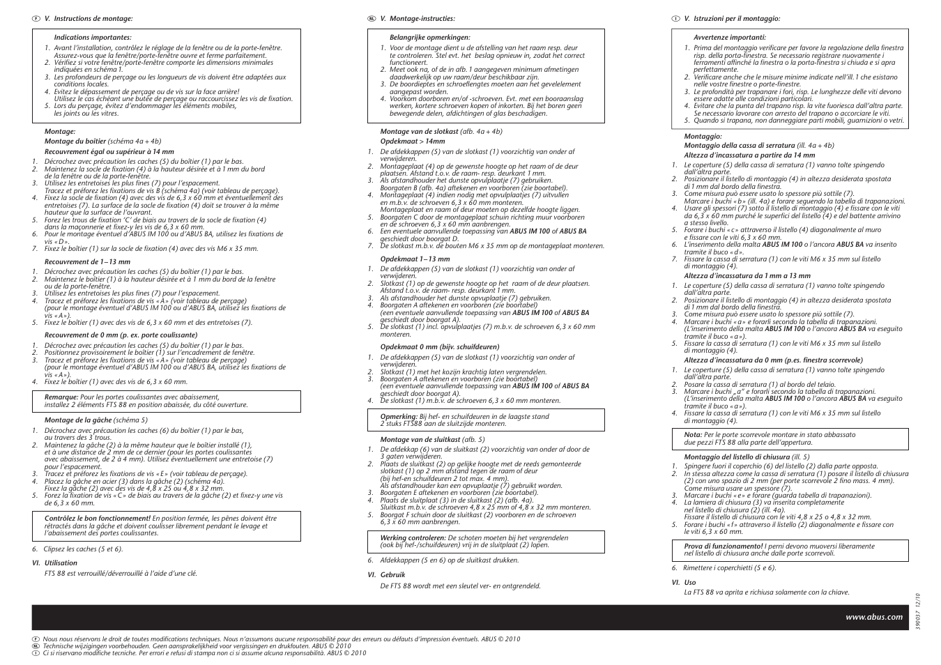 ABUS FTS 88 User Manual | Page 4 / 4