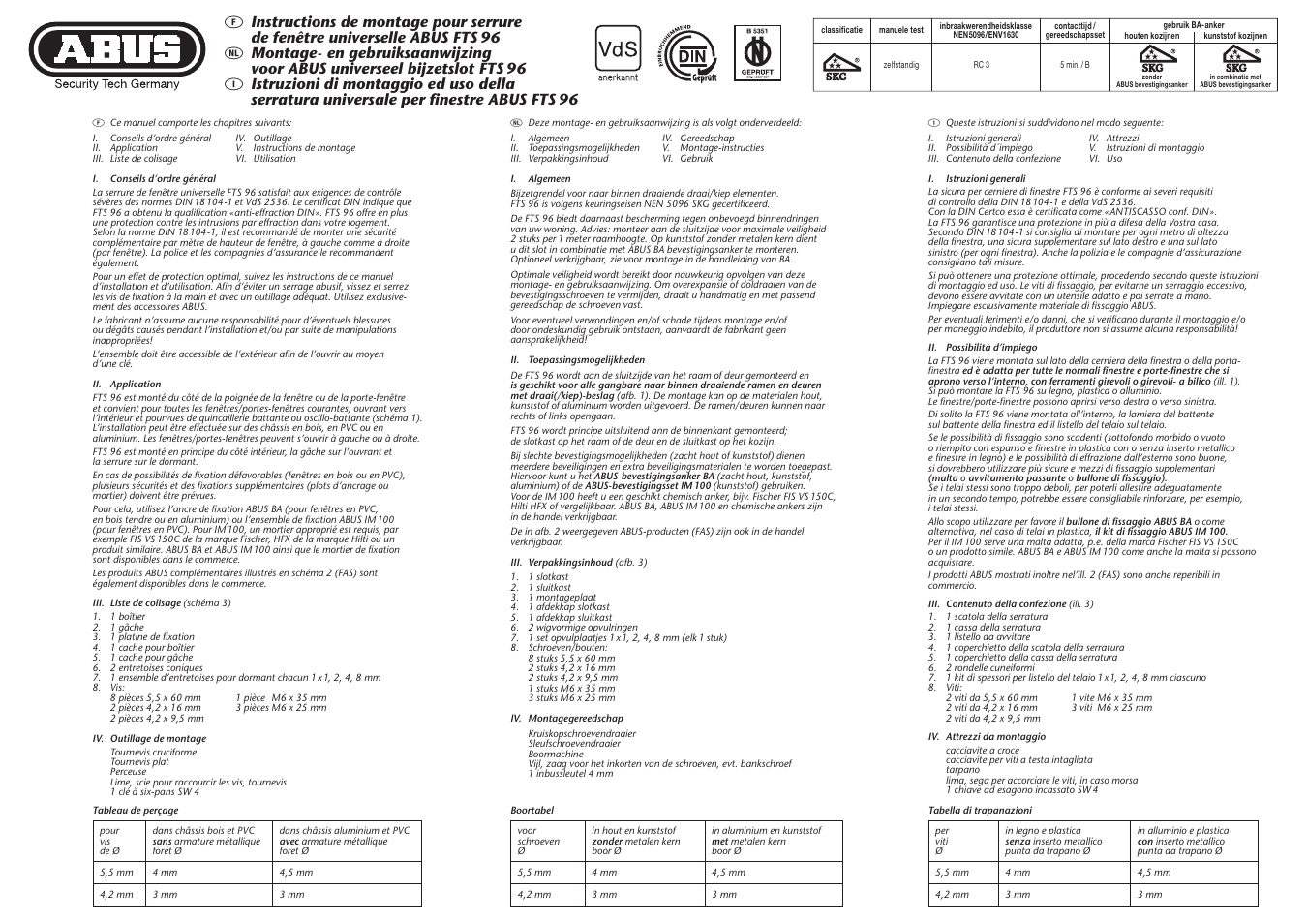 ABUS FTS 96 User Manual | Page 2 / 4
