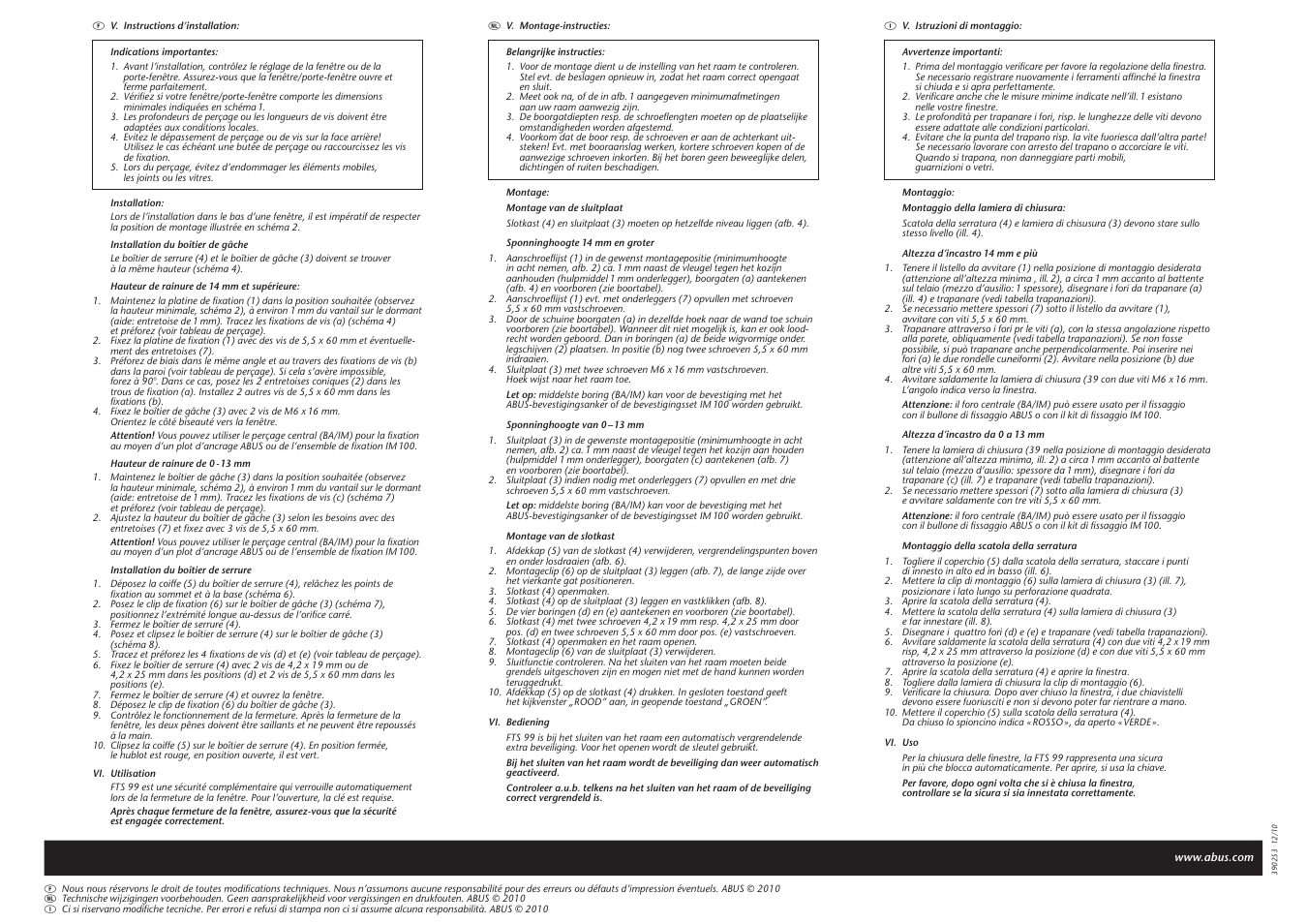 ABUS FTS 99 W AL0089 User Manual | Page 4 / 4