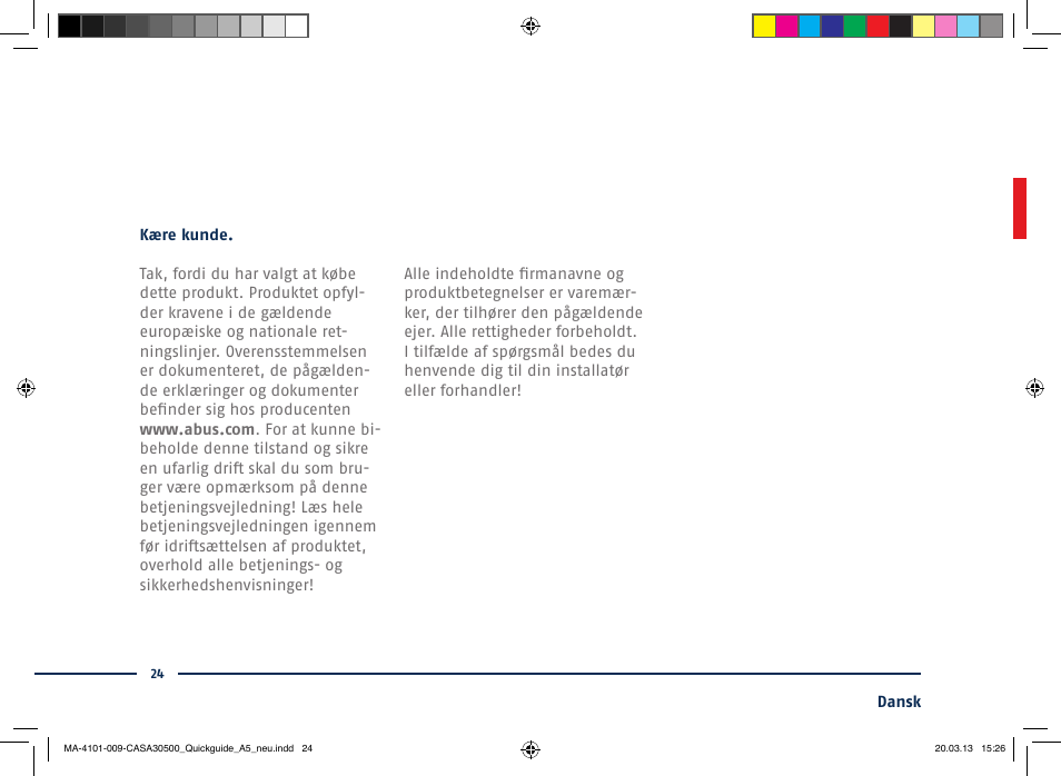 ABUS CASA30500 Quick installation instructions User Manual | Page 24 / 44