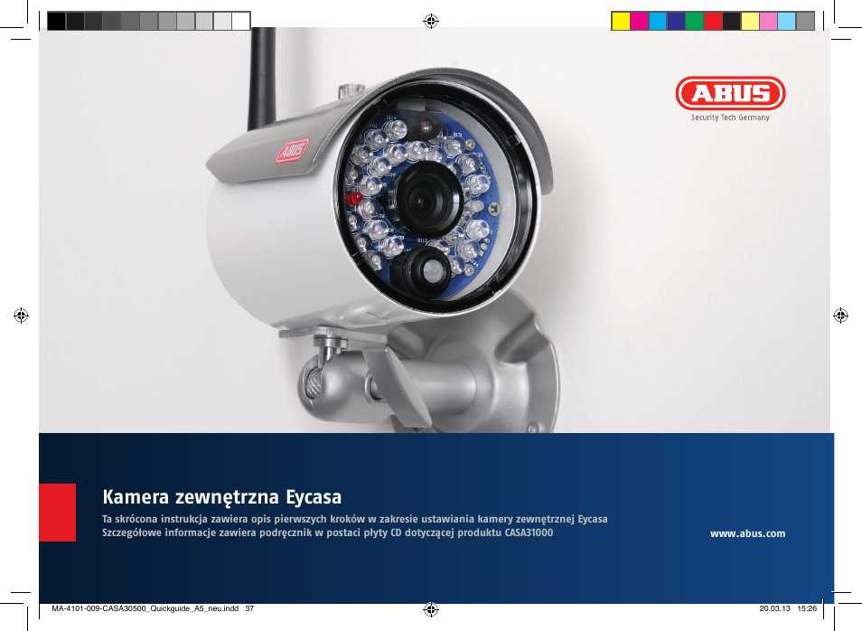Kamera zewnętrzna eycasa | ABUS CASA30500 Quick installation instructions User Manual | Page 37 / 44