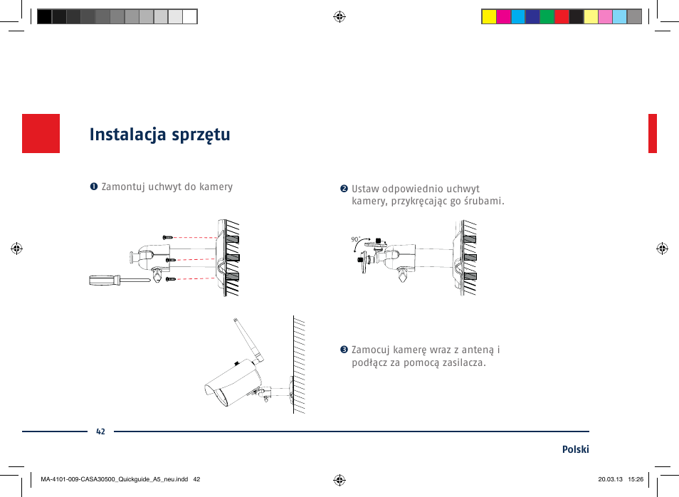 Instalacja sprzętu | ABUS CASA30500 Quick installation instructions User Manual | Page 42 / 44