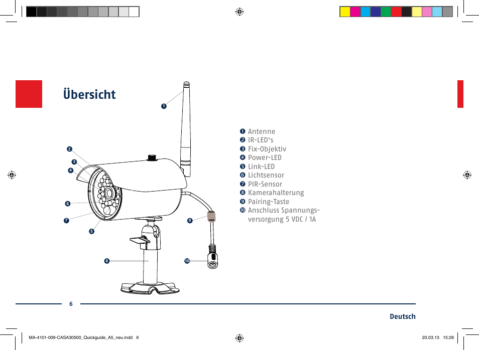 Übersicht | ABUS CASA30500 Quick installation instructions User Manual | Page 6 / 44
