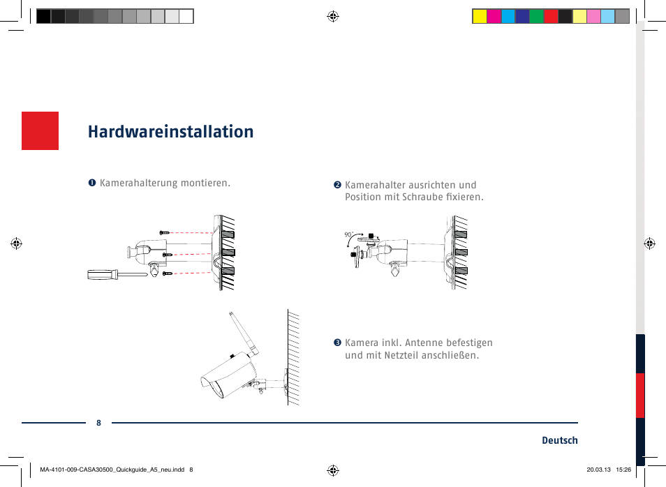 Hardwareinstallation | ABUS CASA30500 Quick installation instructions User Manual | Page 8 / 44