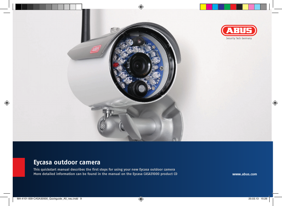 Eycasa outdoor camera | ABUS CASA30500 Quick installation instructions User Manual | Page 9 / 44
