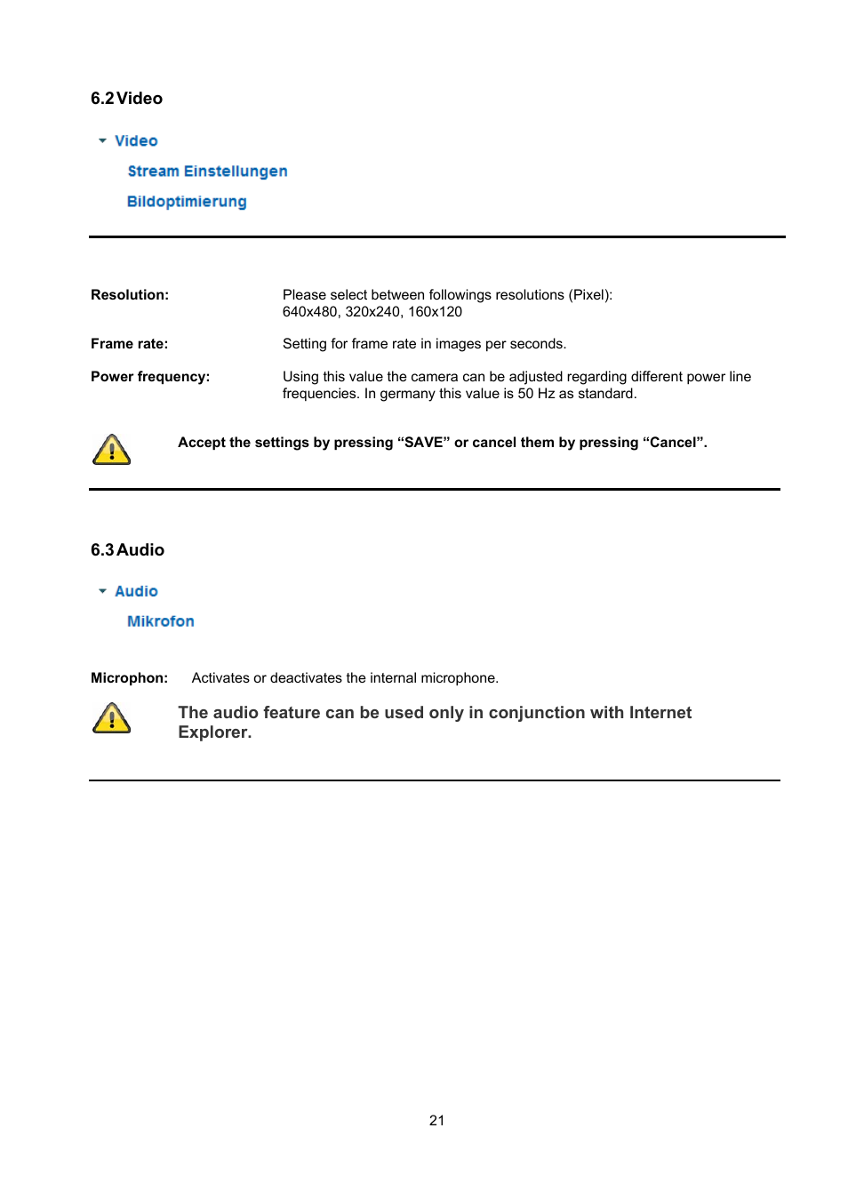 ABUS TVIP10055B User Manual | Page 21 / 125
