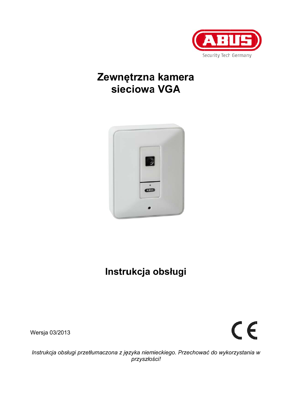 Tvip100x5b_bda_pl_28022013, Zewnę siec, Ętrzna ciowa | A kam a vga, Era a, Instru, Ukcja o, Obsług | ABUS TVIP10055B User Manual | Page 31 / 125