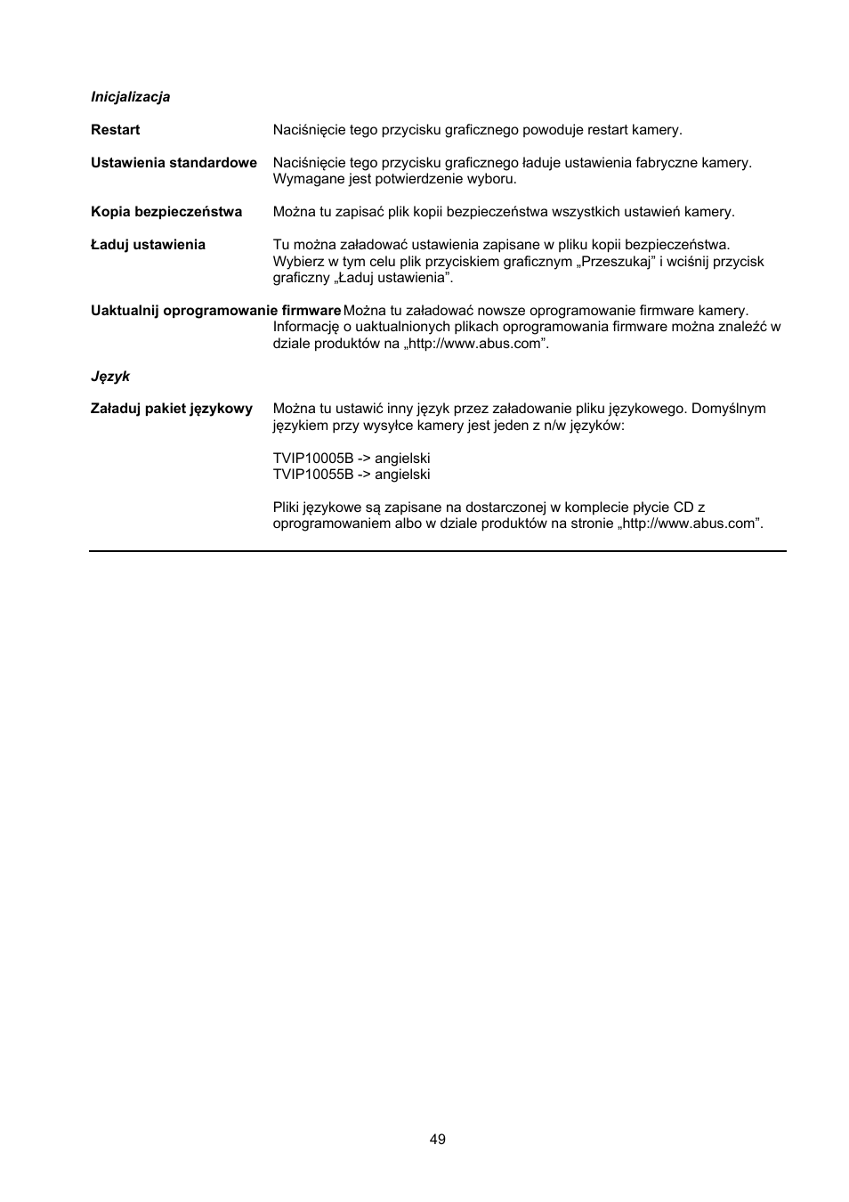 ABUS TVIP10055B User Manual | Page 49 / 125