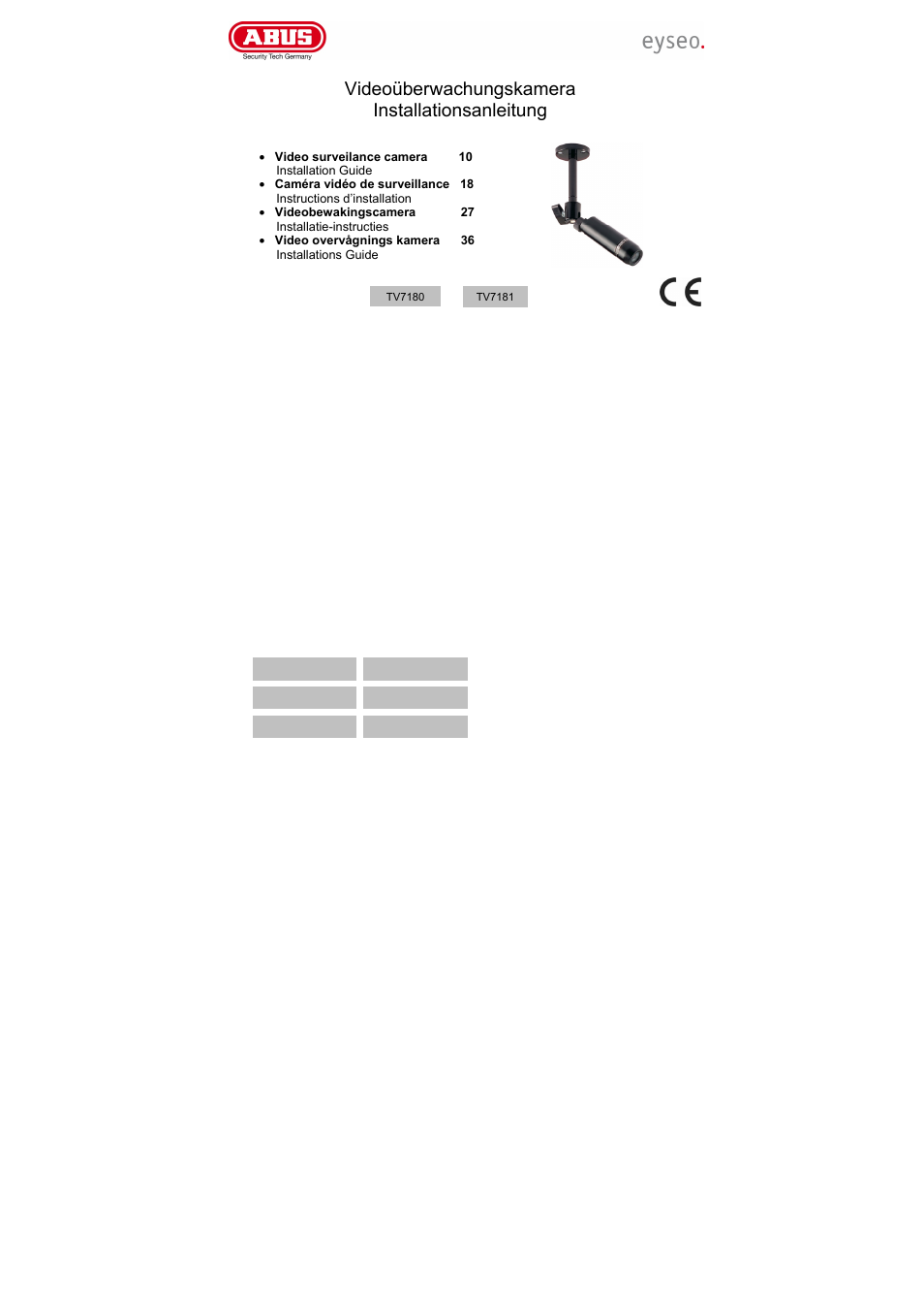 ABUS TV7180 User Manual | 44 pages