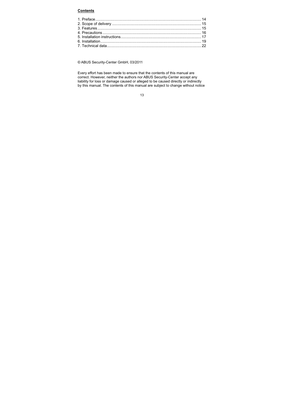 ABUS TV7512 User Manual | Page 13 / 54