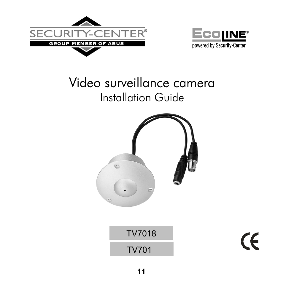 Video surveillance camera, Installation guide | ABUS TV7019 User Manual | Page 11 / 56