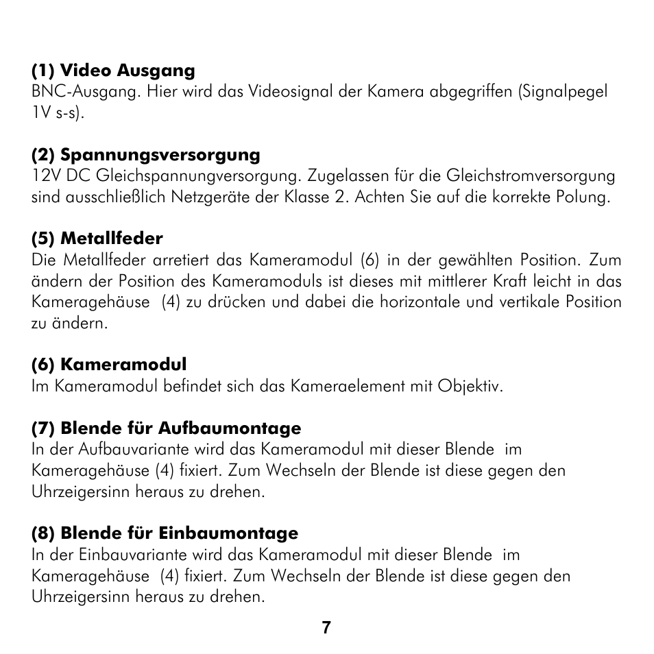 ABUS TV7019 User Manual | Page 7 / 56