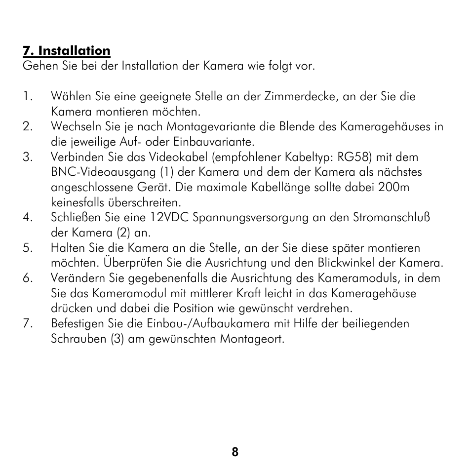 ABUS TV7019 User Manual | Page 8 / 56