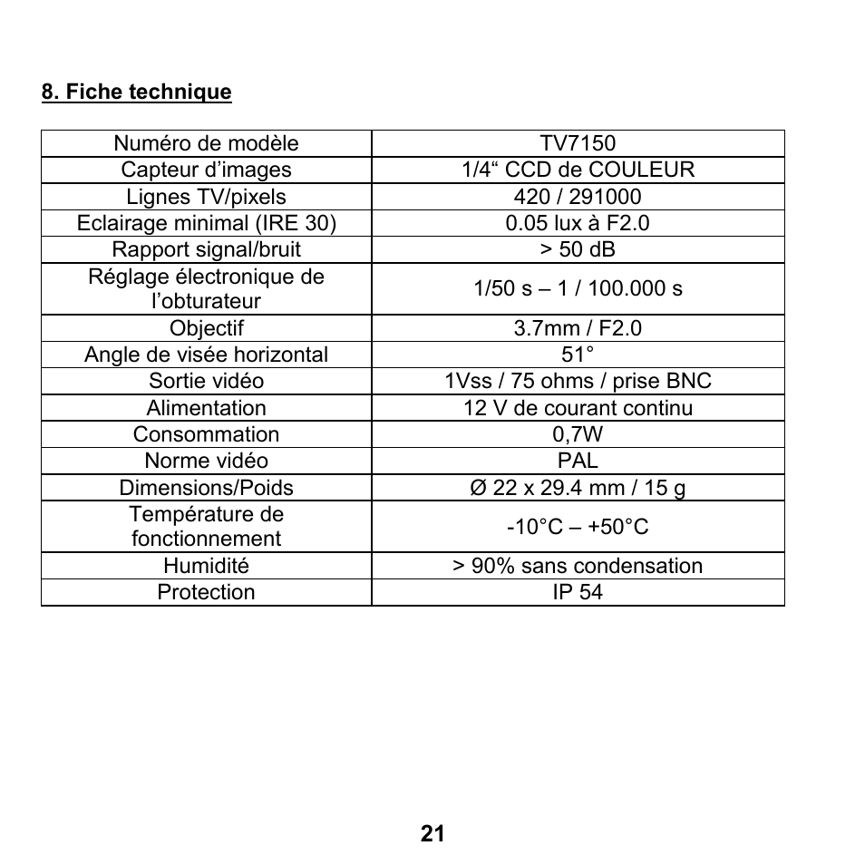 ABUS TV7150 User Manual | Page 21 / 28