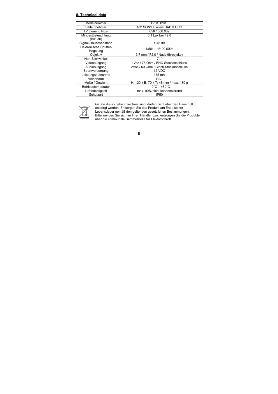 ABUS TVCC12010 User Manual | Page 8 / 48