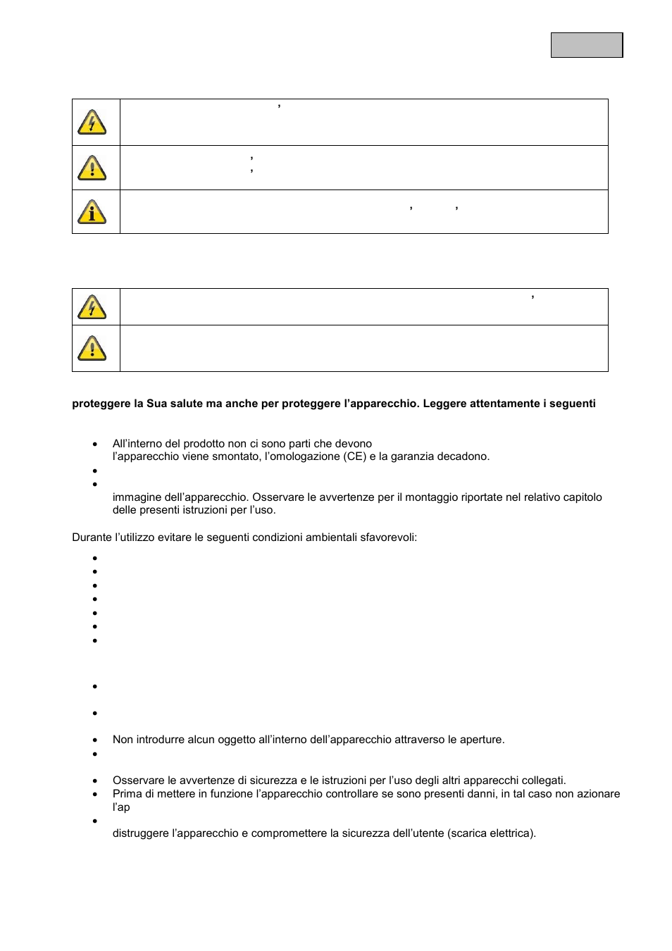 Italiano descrizione dei simboli | ABUS TVCC40010 User Manual | Page 75 / 104