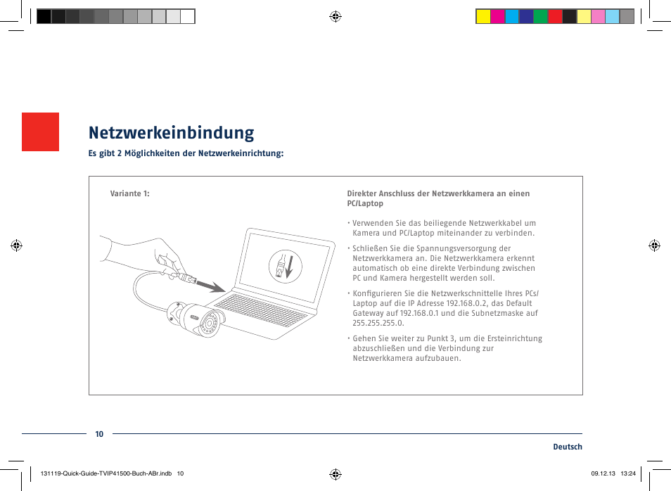 Netzwerkeinbindung | ABUS TVIP41500 Quick operating instructions User Manual | Page 10 / 124