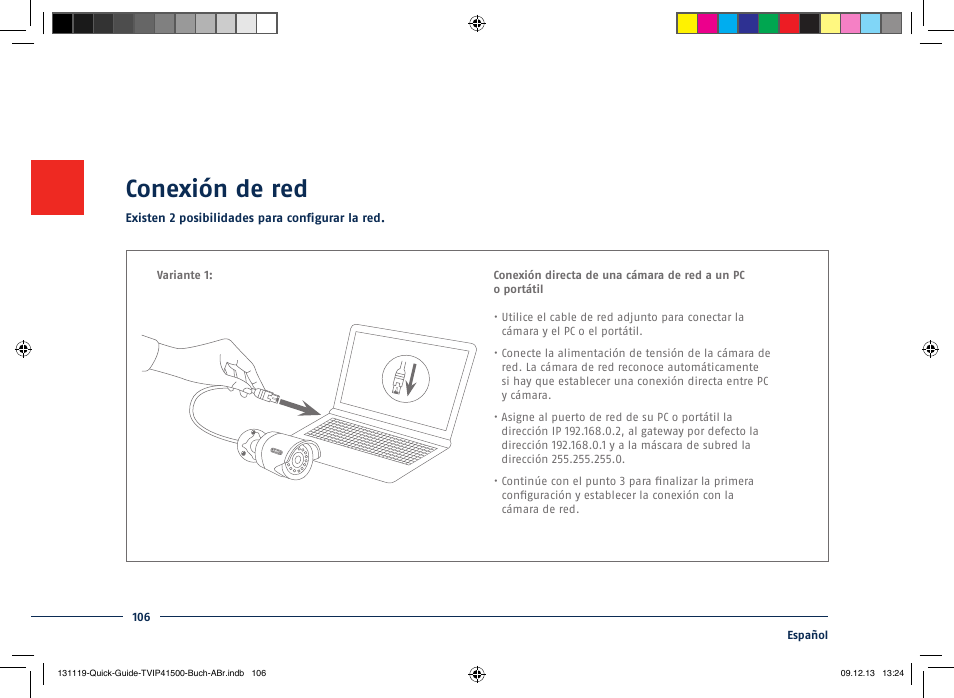 Conexión de red | ABUS TVIP41500 Quick operating instructions User Manual | Page 106 / 124