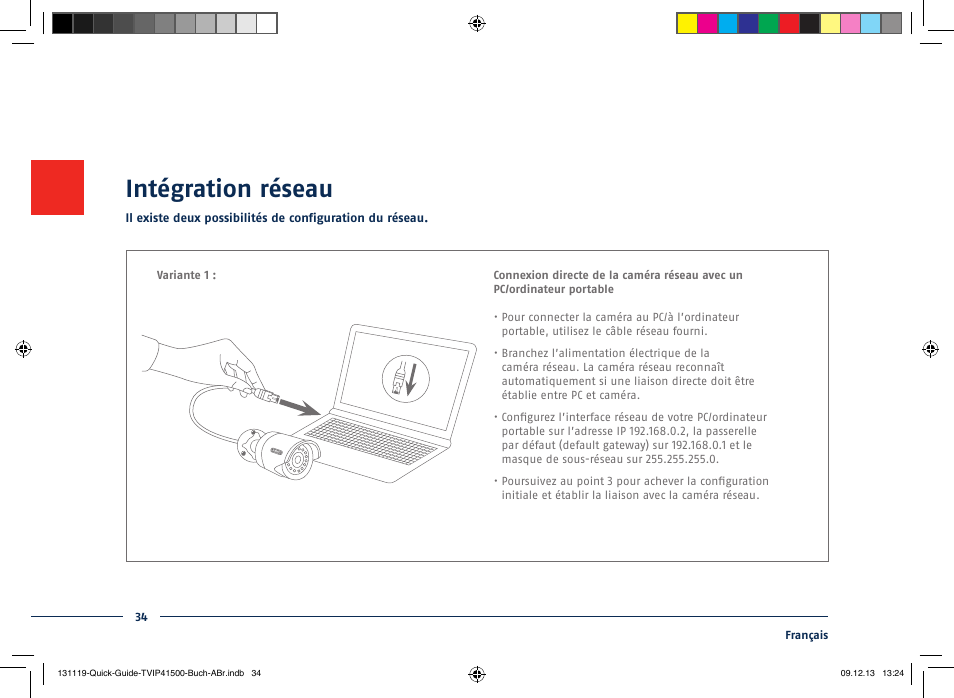 Intégration réseau | ABUS TVIP41500 Quick operating instructions User Manual | Page 34 / 124