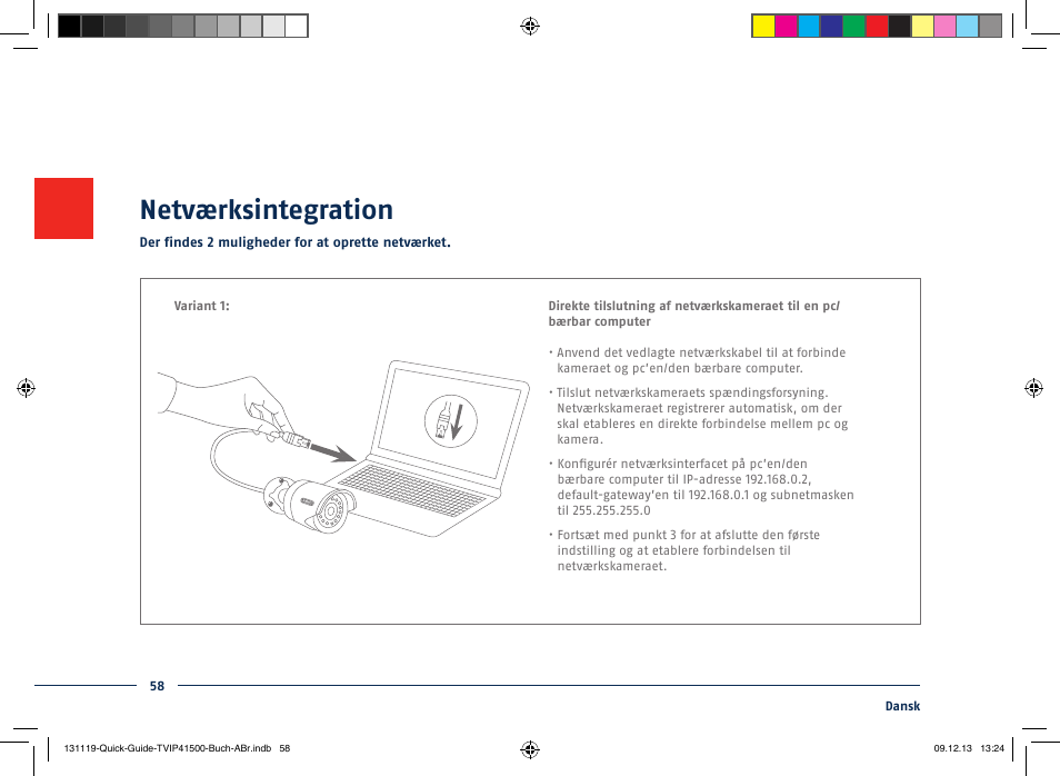 Netværksintegration | ABUS TVIP41500 Quick operating instructions User Manual | Page 58 / 124