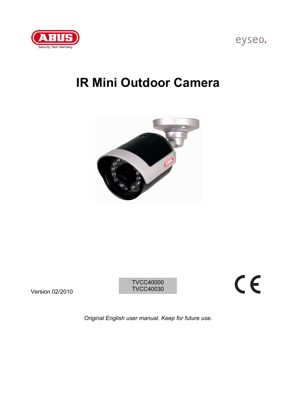 Ir mini outdoor camera | ABUS TVCC40000–TVCC40030 User Manual | Page 15 / 62