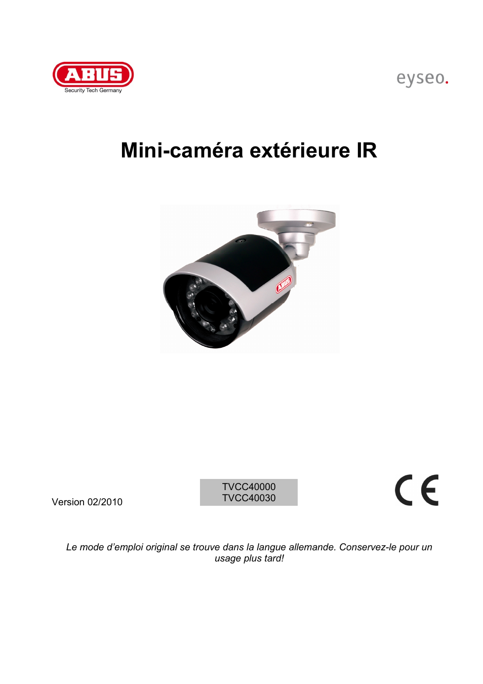 Mini-caméra extérieure ir | ABUS TVCC40000–TVCC40030 User Manual | Page 27 / 62