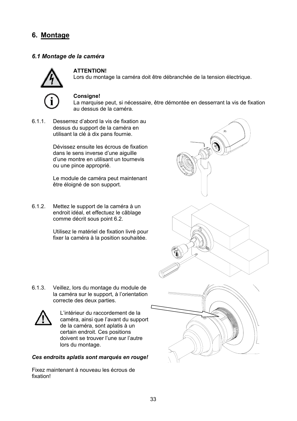 Montage | ABUS TVCC40000–TVCC40030 User Manual | Page 33 / 62