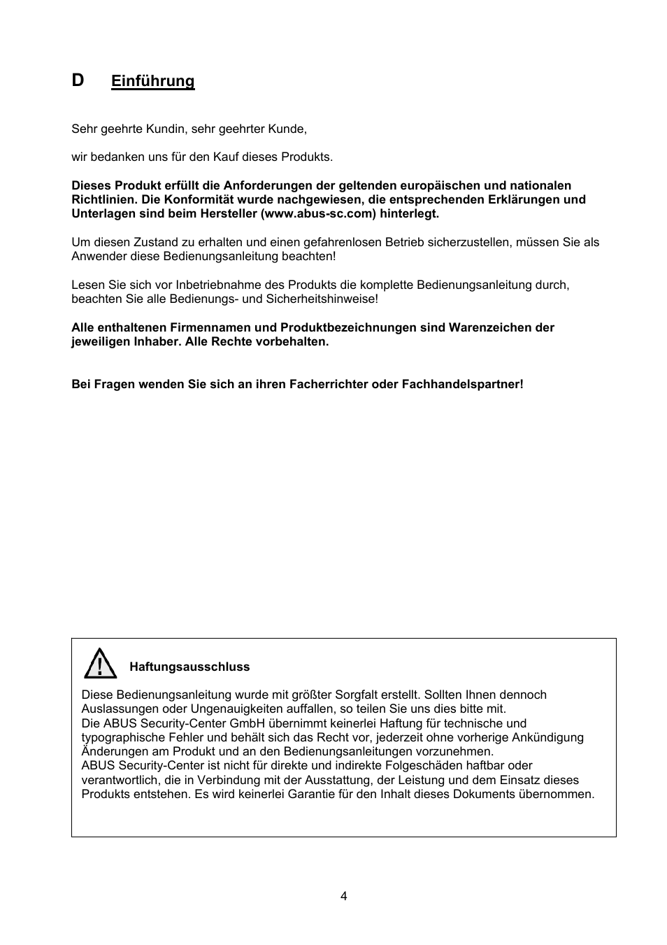 ABUS TVCC40000–TVCC40030 User Manual | Page 4 / 62