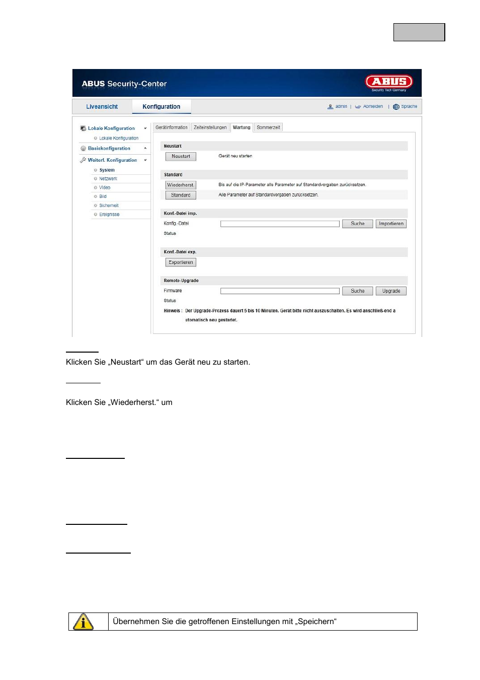 Deutsch | ABUS TVIP41500 Operating instructions User Manual | Page 23 / 498