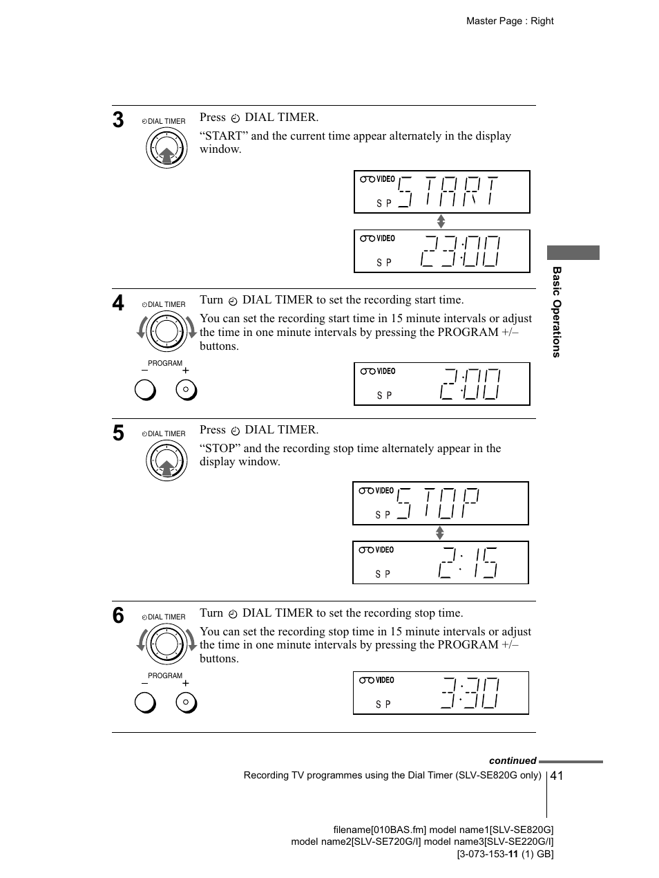 N program +/- buttons* (41), 1 1 ll\ 1, I~inri | Jijij, Ijij, T n f 1 li 1, I~in, I i i i | Sony SLV-SE220G User Manual | Page 41 / 76