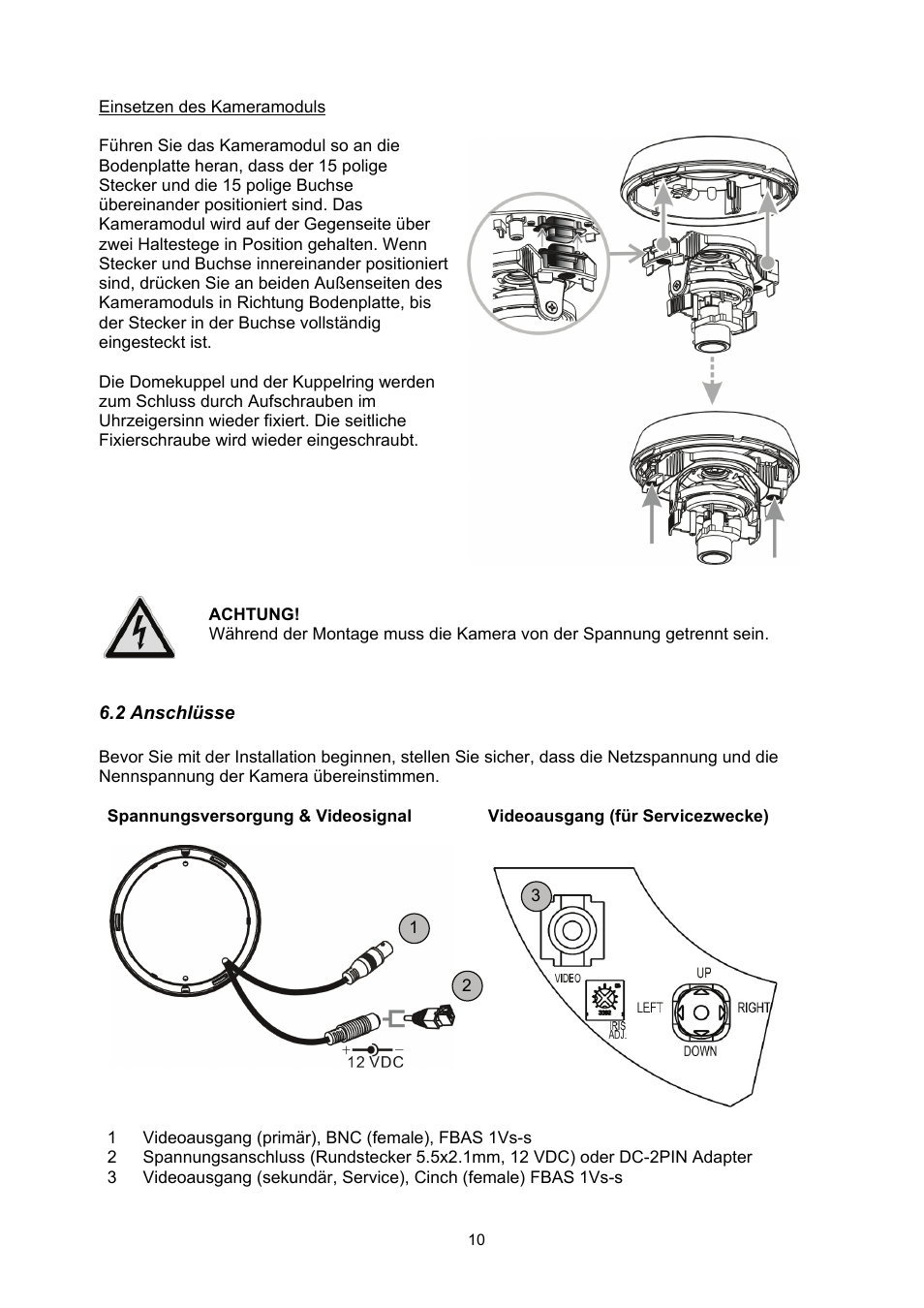 ABUS TVCC70500 User Manual | Page 10 / 83