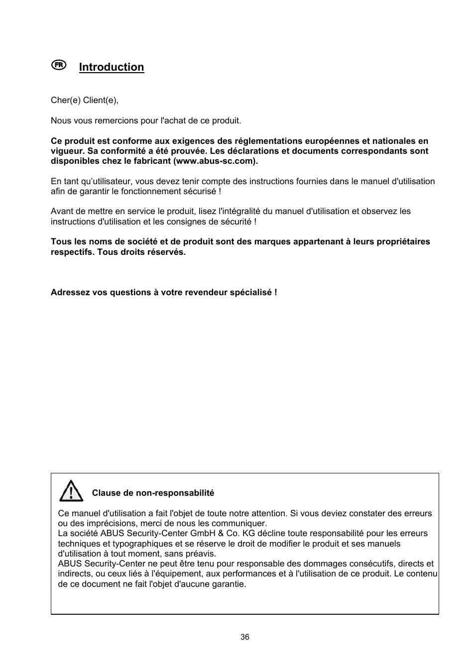 ABUS TVCC70500 User Manual | Page 36 / 83