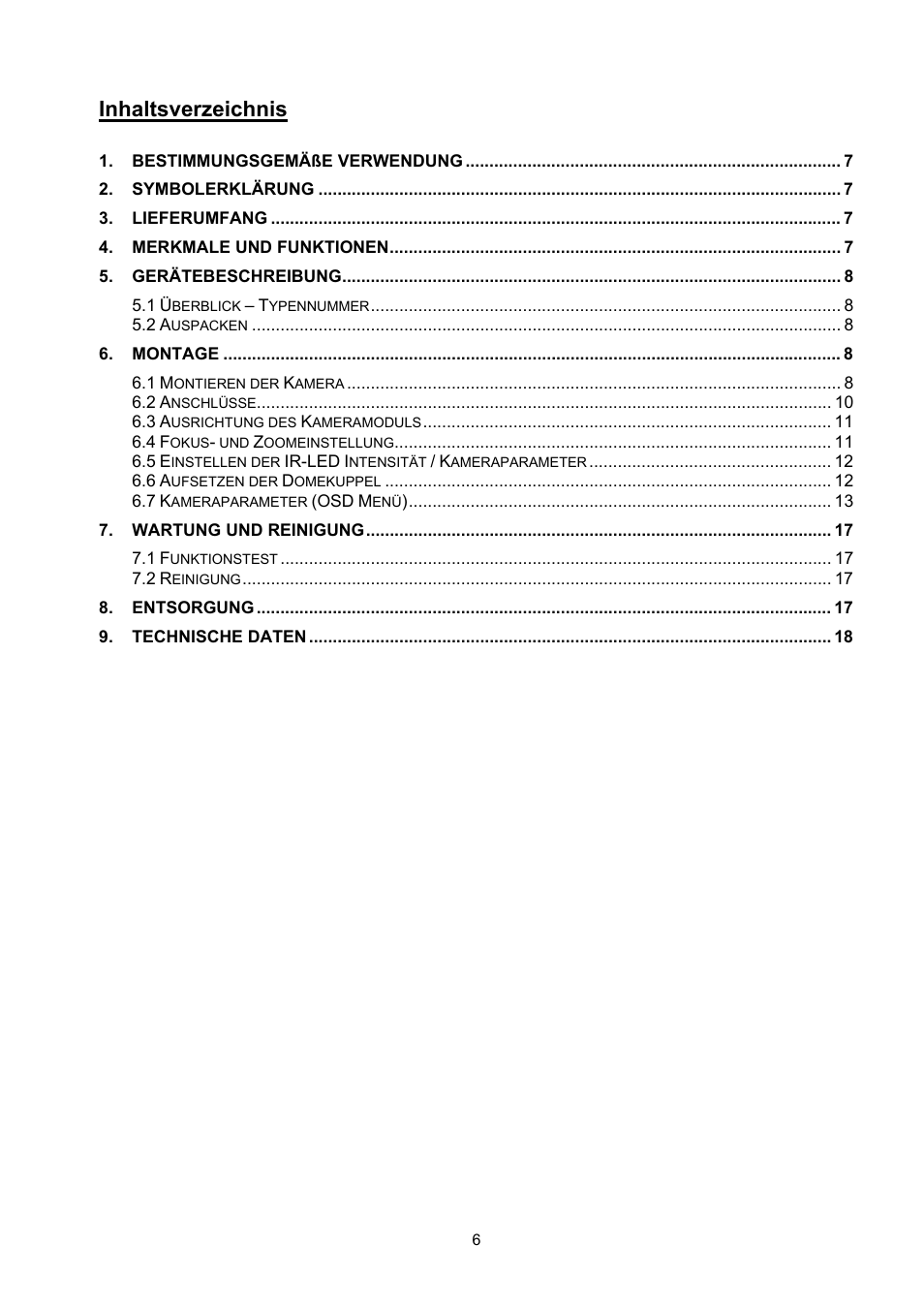 ABUS TVCC70500 User Manual | Page 6 / 83