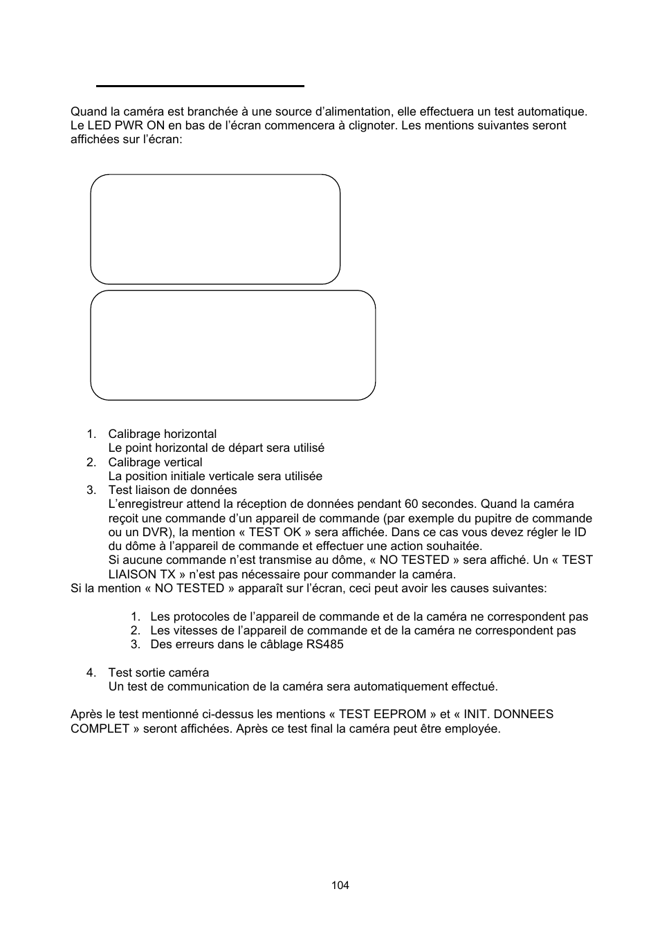 Diagnose (test automatique) | ABUS TVCC75200 User Manual | Page 104 / 248