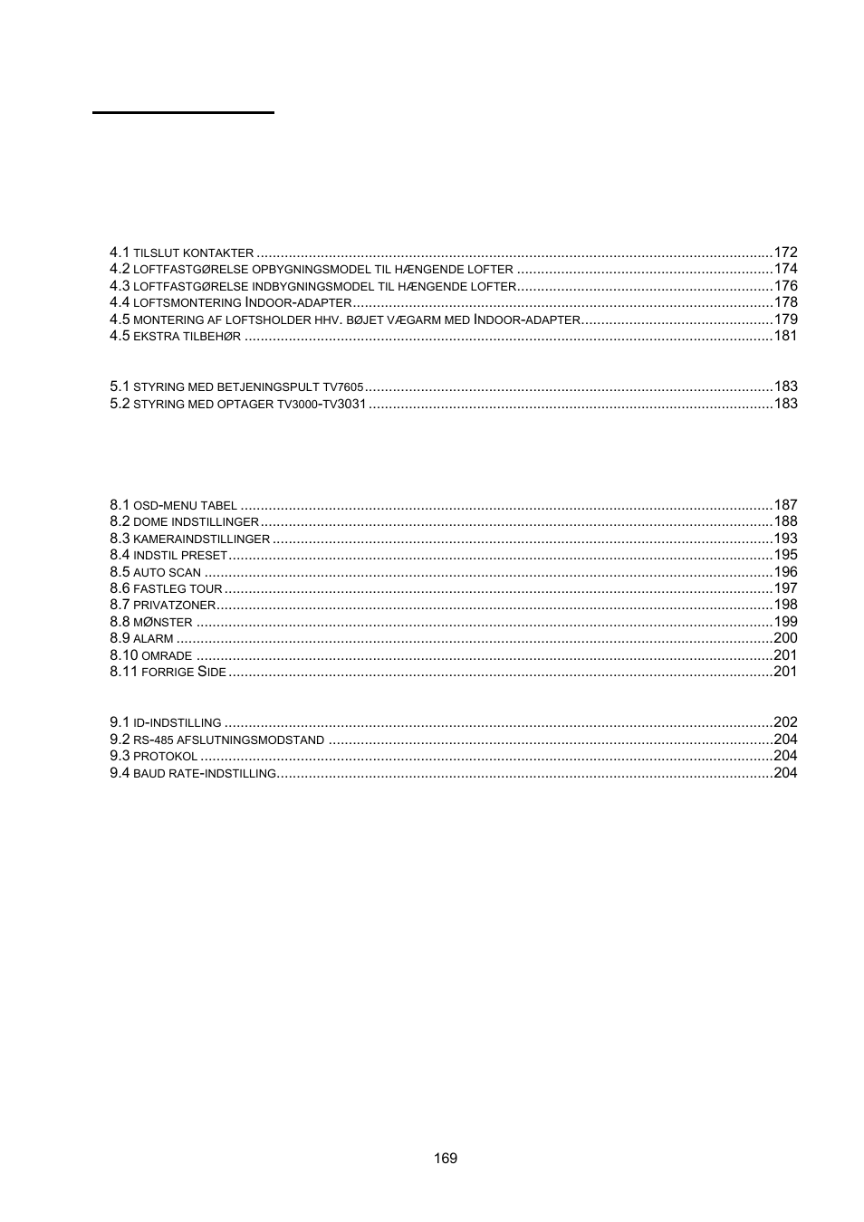 Inholdsfortegnelse | ABUS TVCC75200 User Manual | Page 169 / 248