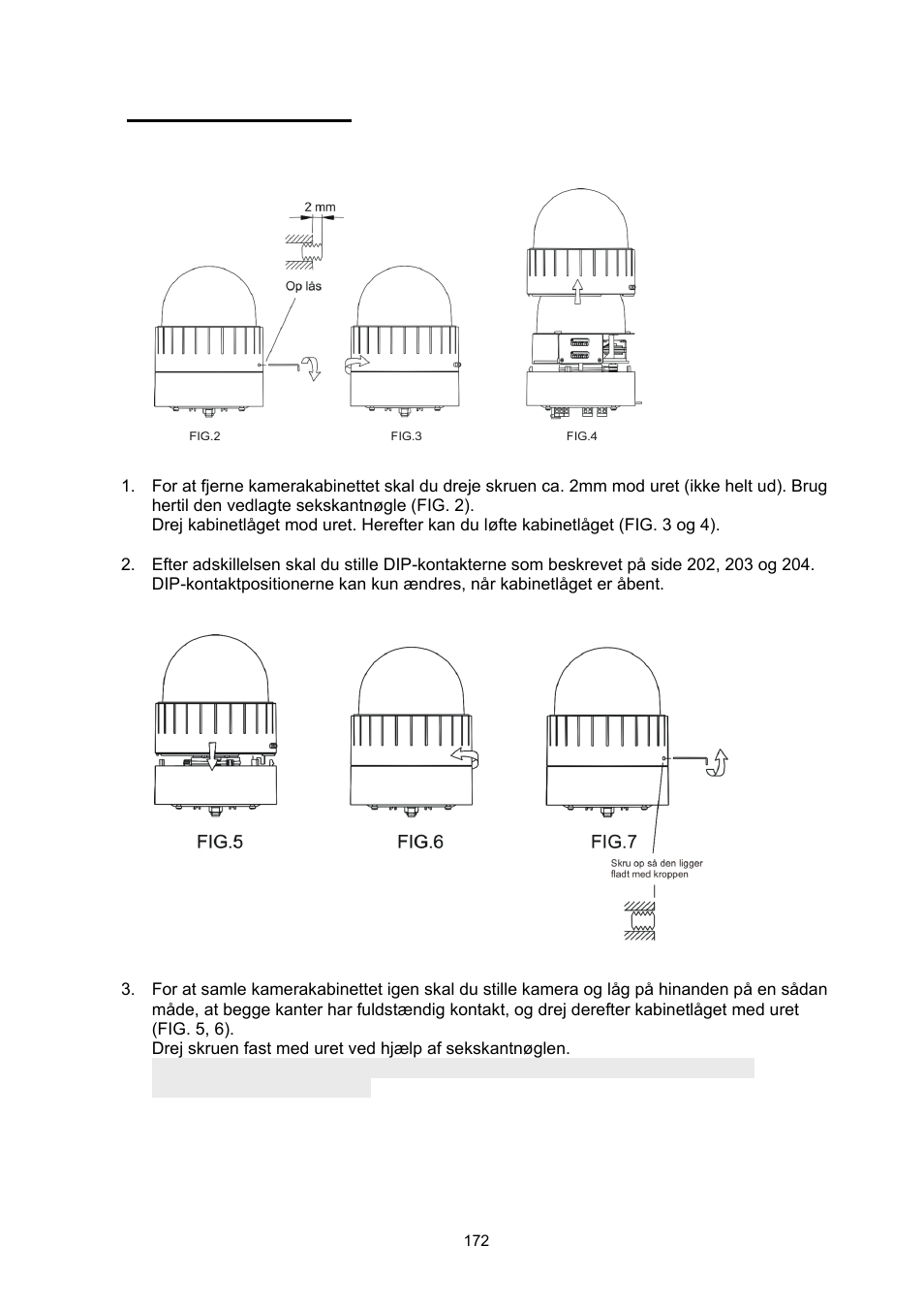 Monteringsvejledning | ABUS TVCC75200 User Manual | Page 172 / 248