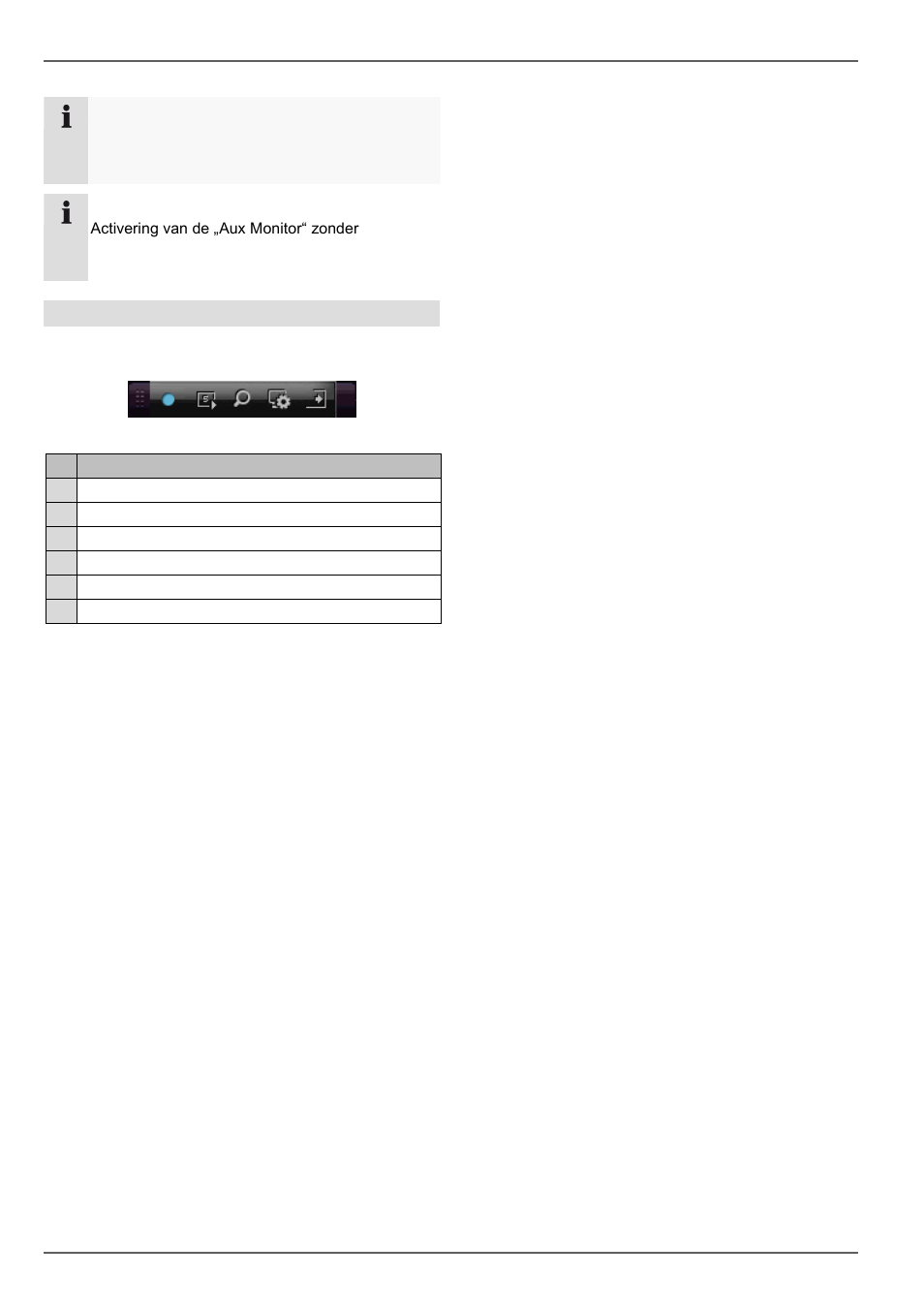 Live weergave, Selectielijst in het camerabeeld | ABUS TVVR30004 Operating instructions User Manual | Page 133 / 569