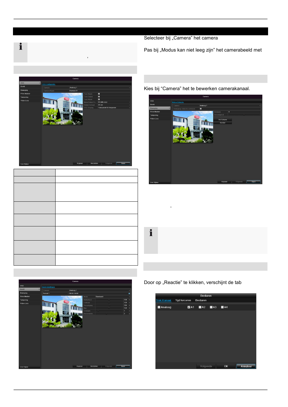 Camera, Beeld, Beweging | Acties | ABUS TVVR30004 Operating instructions User Manual | Page 147 / 569