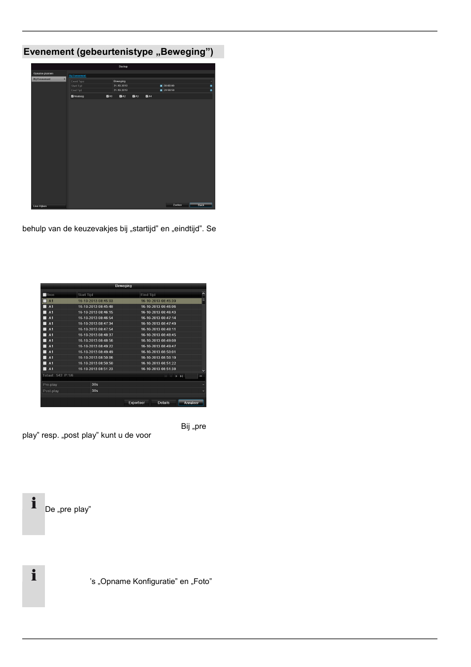 Backup, Evenement (gebeurtenistype „beweging”) | ABUS TVVR30004 Operating instructions User Manual | Page 159 / 569