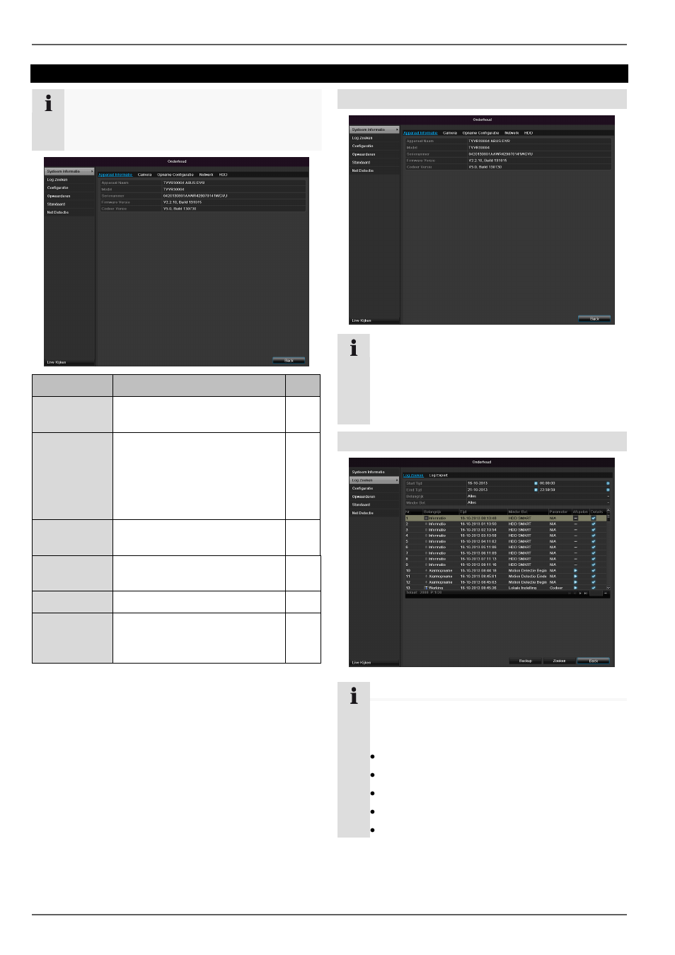 Onderhoud, Systeem informatie, Log zoeken | ABUS TVVR30004 Operating instructions User Manual | Page 160 / 569