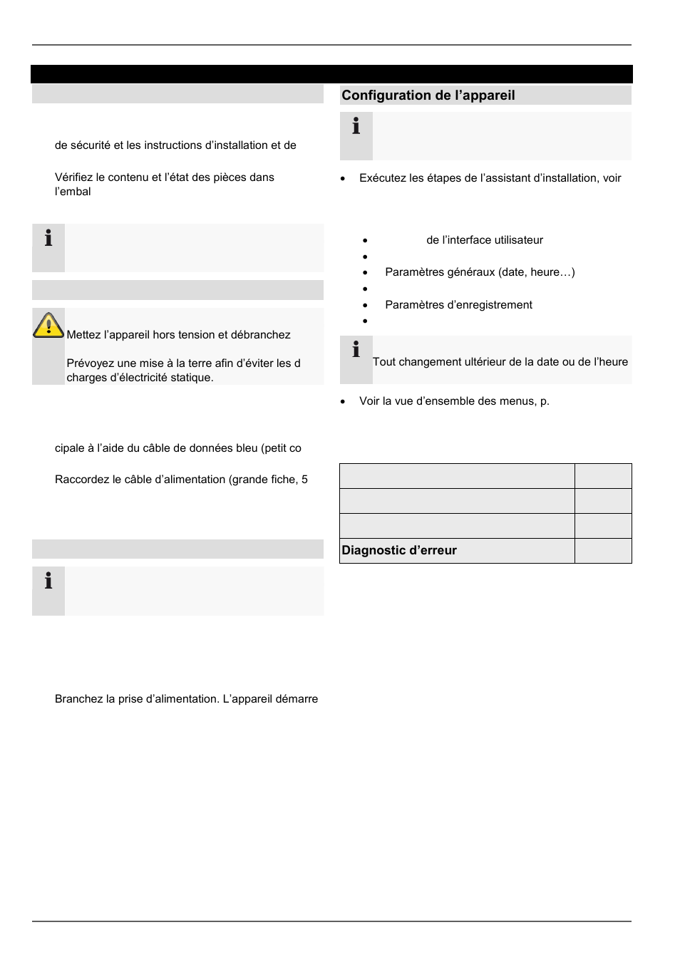 Guide de démarrage rapide, Avant de commencer, Monjours du disque dur | Branchements, Configuration de l’appareil | ABUS TVVR30004 Operating instructions User Manual | Page 180 / 569